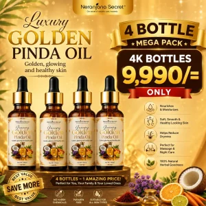Luxury Golden Pinda Oil – 4 Bottle Mega Pack